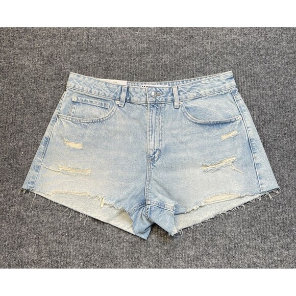 Garage Denim Festival Shorts Women Size 11 Distressed Cut-Off Blue Cotton NEW - Picture 1 of 9